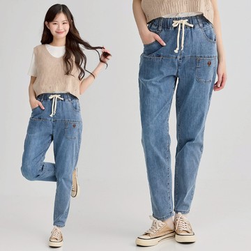 減齡學院風 涼感經典男友褲-【161-6833】