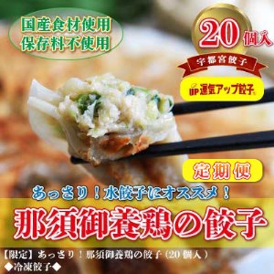 『定期便』宇都宮餃子　那須御養鶏の餃子20個　保存料不使用　全12回