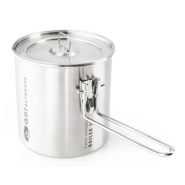 【【蘋果戶外】】GSI 68190 不鏽鋼鍋爐組 1.1L 折疊式手柄 折疊鍋