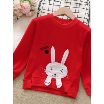 春秋季兔子純棉長袖T恤兒童衛衣