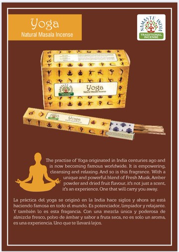 [綺異館] 印度香 namaste 祝福系列- 能量瑜珈香 15g 線香 香料香 yoga