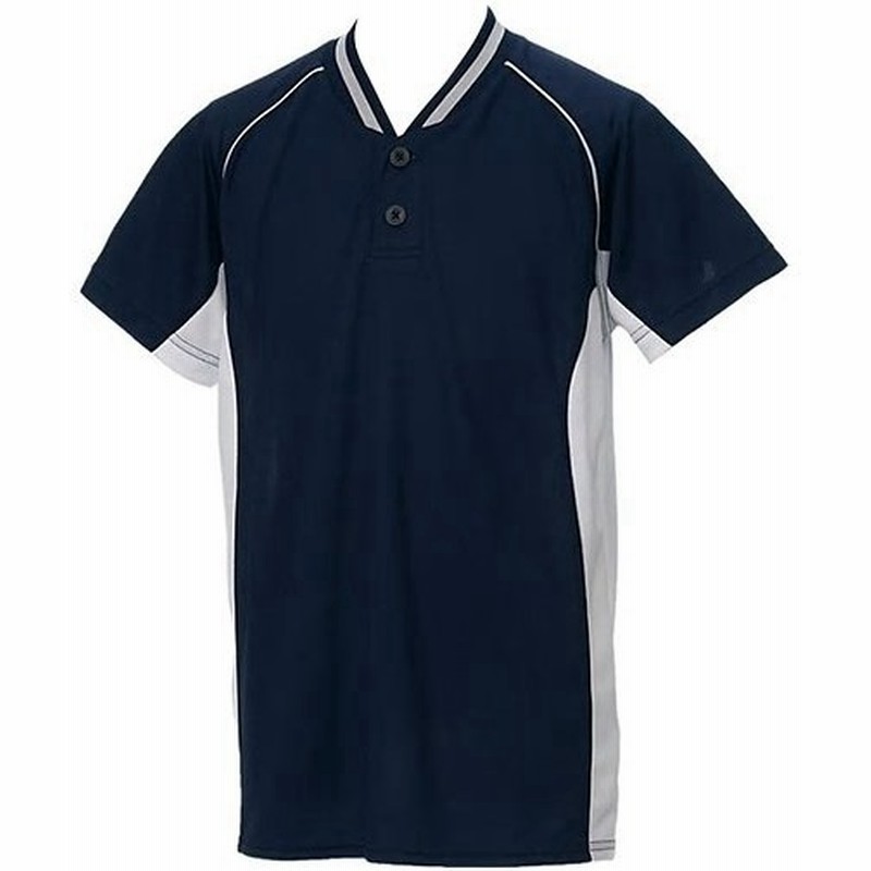 アシックス Asics ジュニア 野球ウェア ベースボールシャツ ネイビーブルー ホワイト Badj 5001 男の子 女の子 半袖 Tシャツ キッズ 部活 少年野球 通販 Lineポイント最大0 5 Get Lineショッピング