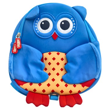 Nuby 3D立體防水背包  貓頭鷹 藍色  26 x 9 x 26cm