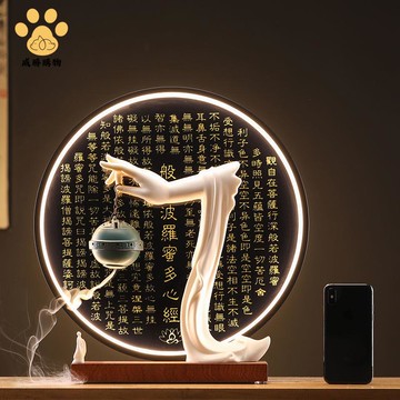 免運 創意擺件 裝飾品家居倒流香爐家用室內檀香沉香書房辦公室創意裝飾擺件陶瓷香薰爐【YY】