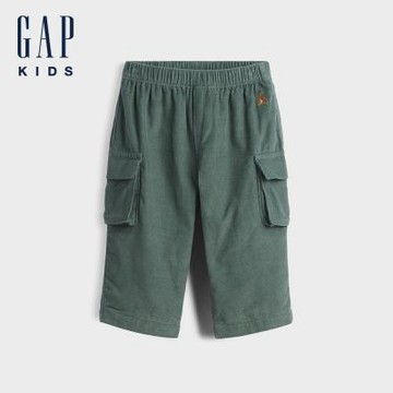 【GAP】嬰兒燈芯絨易穿工裝褲-都會綠(913703)