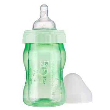 菲斯成長5階段環保雙層奶瓶-120ml  (玻璃內瓶*1+奶嘴*1+護套*1)