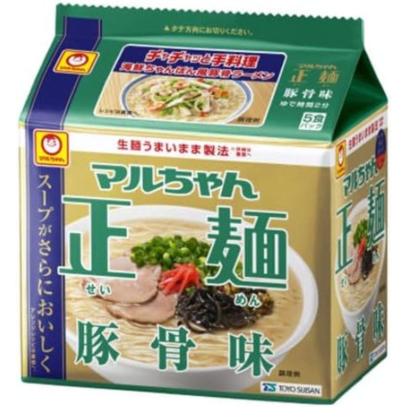 東洋水産 マルちゃん正麺 豚骨味 5食パック（445g）×6個×2セット