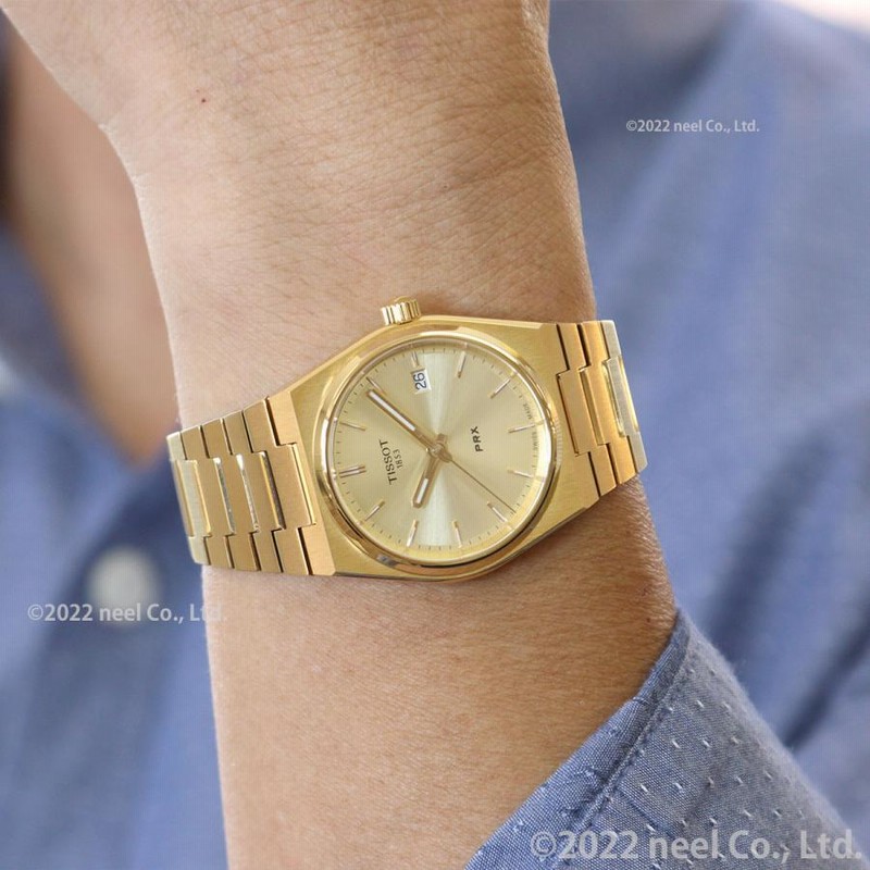 【新品】特別価格 TISSOT PRX ピーアールエックス 35MM ゴールド TISSOT PRX ピーアールエックス パワーマティック80 35MM