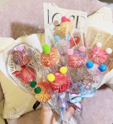 熊熊乒乓菊擴香花-超適合拿來當二進小禮物的熊熊擴香花