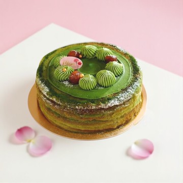 厚抹茶栗子千層蛋糕 7吋 (若竹抹茶/蜜漬栗子) 生日蛋糕 低溫宅配