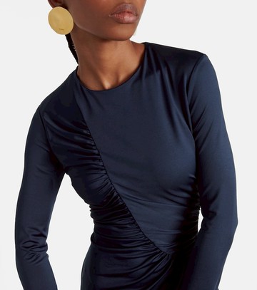 Victoria Beckham Asymmetric ruched jersey gown
