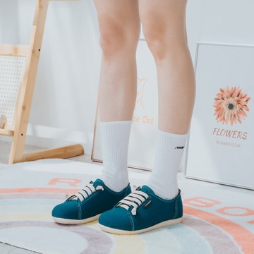 【寬腳友善】MIT舒適饅頭鞋。布類。靛境2703