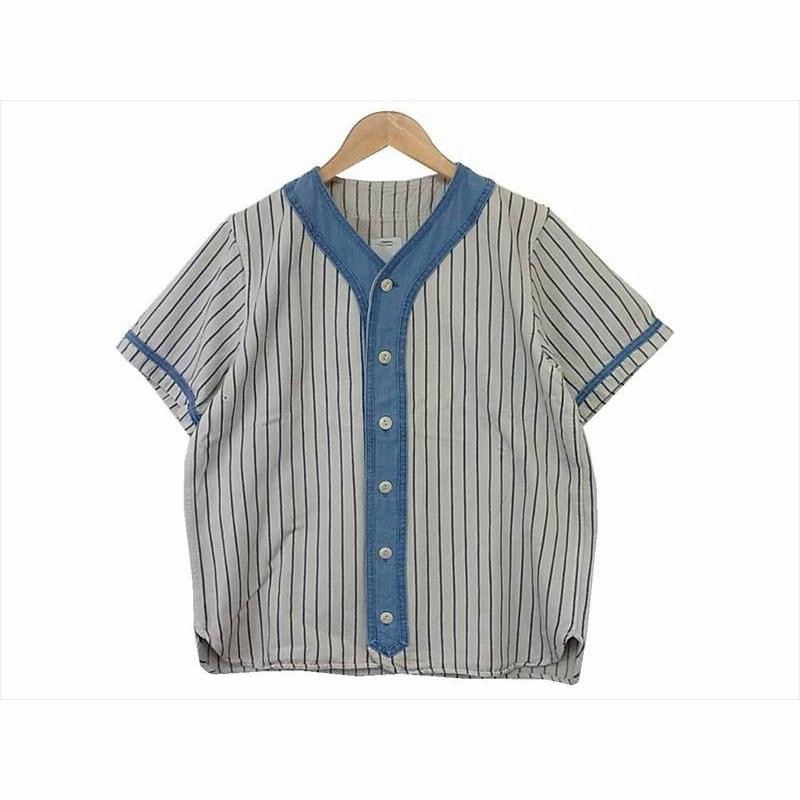 ビズビム VISVIM 16SS 0116105011020 DUGOUT SHIRT S/S INDIGO STRIPE 
