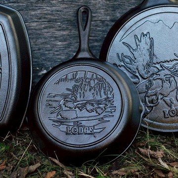 野生動物系列 美國製鑄鐵露營煎鍋(野鴨)-22cm (L5SKWLDK) 單一規格
