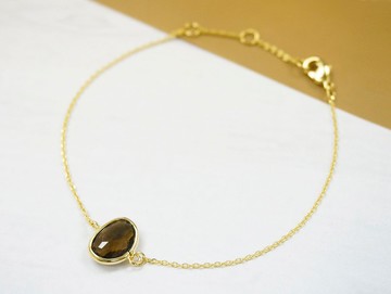 Edith & Jaz • 誕生石系列 - 茶晶手鏈 (十一月)