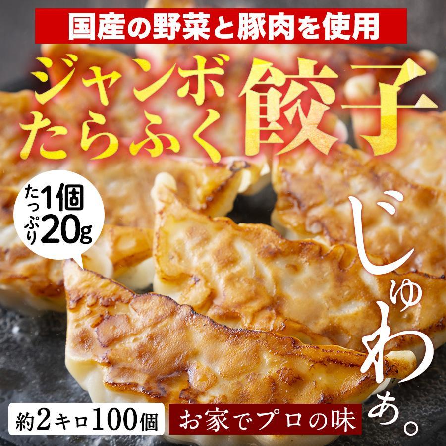 餃子　冷凍餃子　冷凍　ギョーザ　取り寄せ　業務用特製生餃子　生餃子　送料無料　業務用　ぎょうざ　ジャンボたらふく餃子100個袋入　送料無料　点心　LINEショッピング