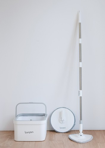 bonson 極省水懶人拖把組2代PLUS．三角形牆角專用