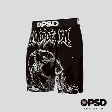 【PSD Underwear 官方旗艦店】LIQUID DEATH- 平口四角褲-喪鐘-黑色