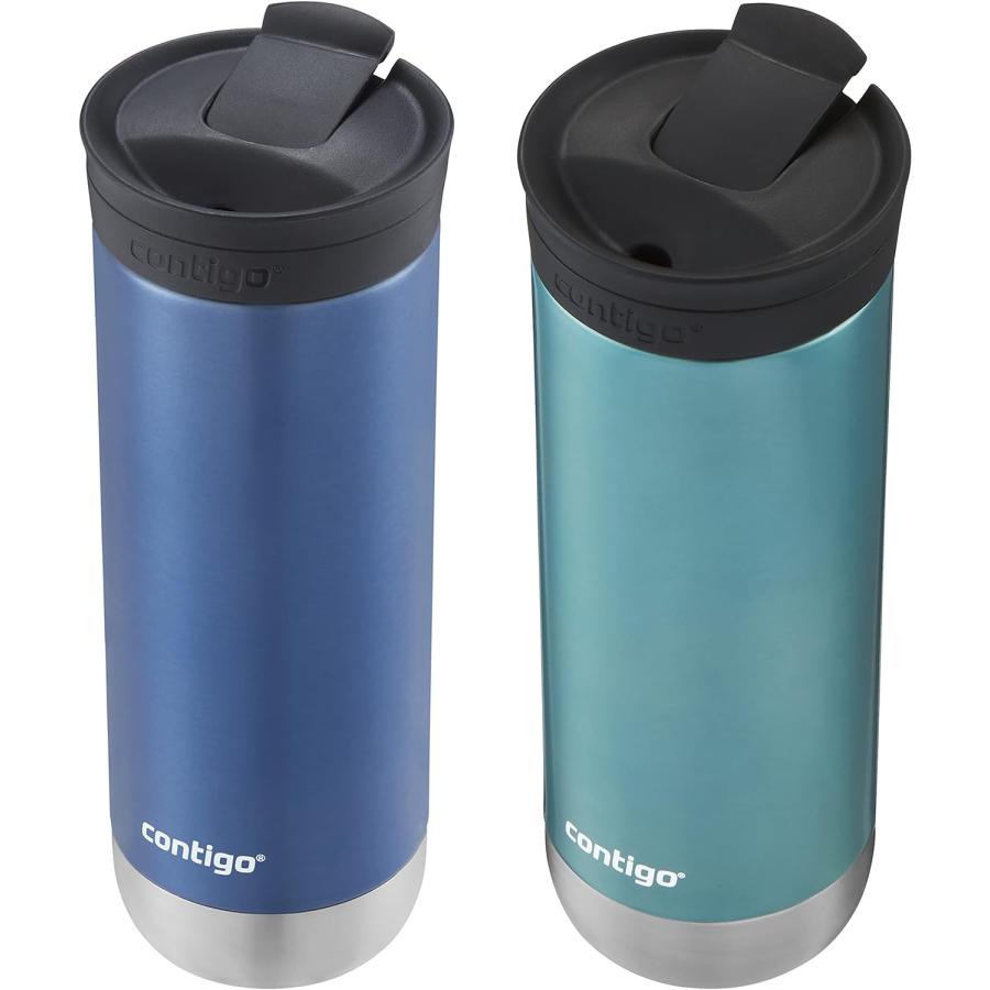 Contigo Huron Vacuum-Insulated Stainless Steel Travel Mug with Leak-Proof Lid  Keeps Drinks Hot or Cold for Hours  Fits Most Cup Holders and Brewer