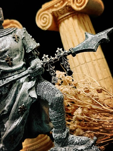 【新品】水晶十字耳環/純銀/單支