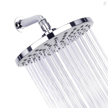 9寸圓形雨淋花灑g1/2高壓花灑頭浴室旋轉花灑頭超薄浴缸雨淋花灑更換