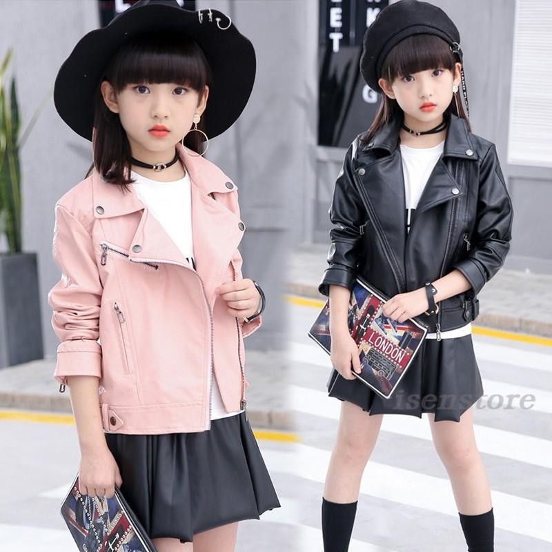 ライダース ジャケット キッズ 女の子 子供服 ジュニア フェイクレザー