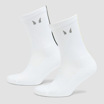 MP Stripe Running Socks (2 Pack) - Buttercream/Cloudy Green - UK 6-8