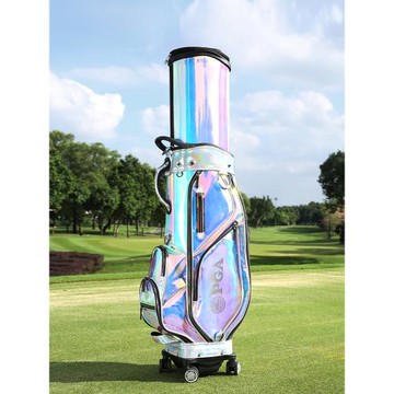 美國PGA炫彩萬向四輪高爾夫球包女多功能伸縮防水球包可航空托運