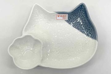 【100 Life Japan Can Do】(H)可愛雙色貓咪-分隔盤(1入)