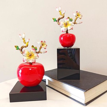 平安是福蘋果擺件客廳酒柜電視柜辦公室招財裝飾喬遷新居搬家禮物