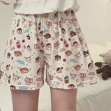 棉綢睡褲女士夏季薄款大碼人造綿綢可外穿家居碎花長褲子直筒寬松