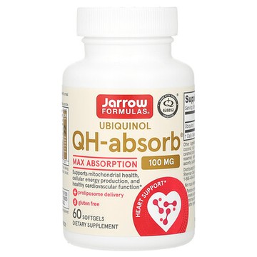 Jarrow Formulas, 泛醇，QH-Absorb，特強吸收，100 毫克，60 粒軟凝膠