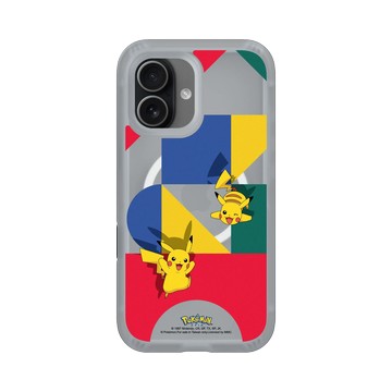 iPhone 17 AirX 流變灰 - 寶可夢 Pokemon - 皮卡丘與積木-繽紛版