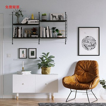 北歐牆上置物架免打孔掛牆壁掛式收納隔層板裝飾架子鐵藝書架牆面Y5