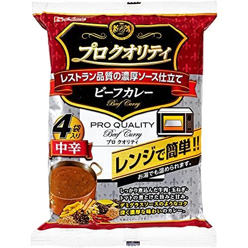 ハウス プロクオリティ ビーフカレー 4袋入り 中辛 680g