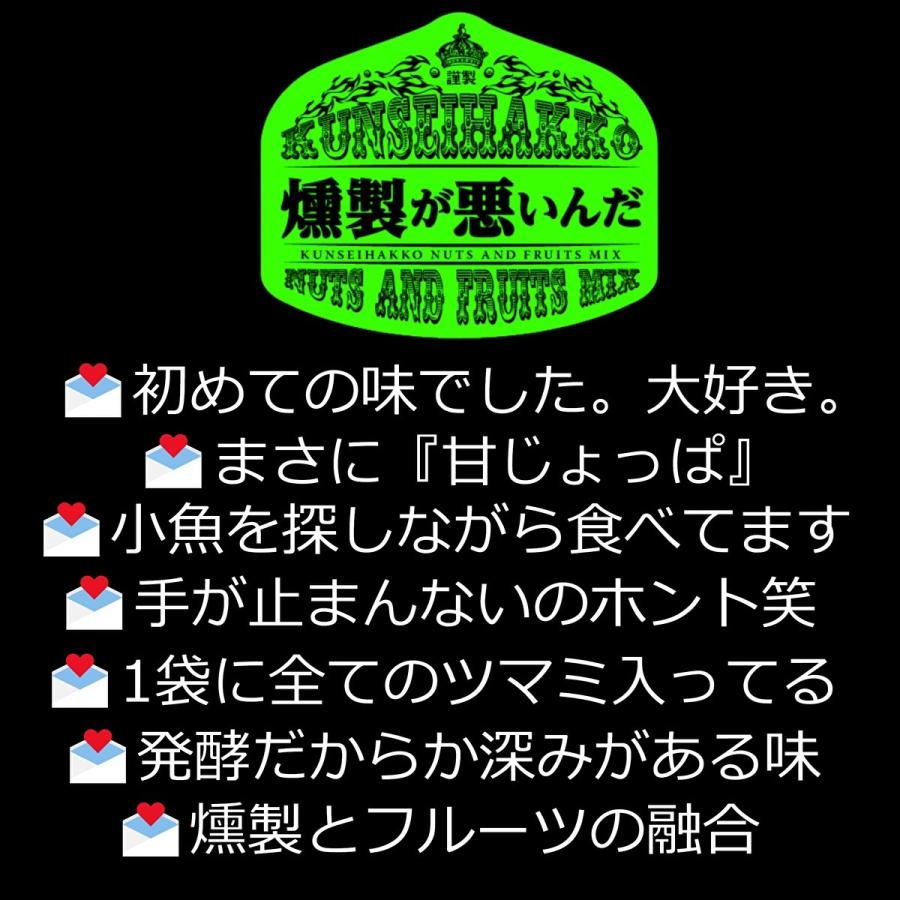 燻製が悪いんだ 燻製発酵ナッツ＆フルーツＭＩＸ 1kg 麹菌 発酵 燻製 ミックスナッツ 燻製ナッツ スモークナッツ ドライフルーツ 小魚 おつまみ 日本製