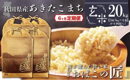 秋田県産おばこの匠あきたこまち　20kg （5kg×4袋）玄米