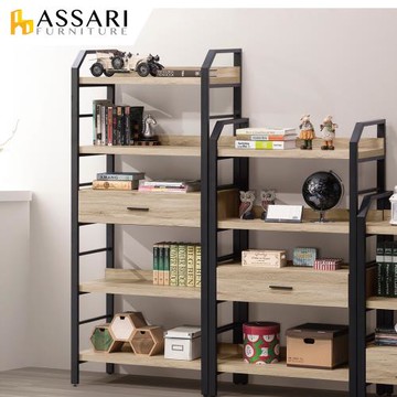 【ASSARI】佐久間日式2x6尺中抽層架(寬60x深40x高180cm)