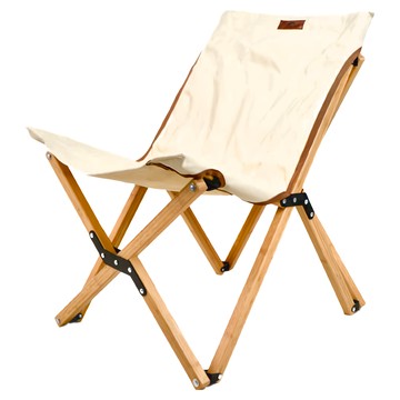 Wild Land 秋野地 便攜式竹骨躺椅 4.5kg  木紋色 + 米色  1個