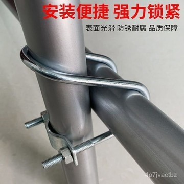 店家精選🌈鍍鋅十字卡扣雙U型管卡固定管子抱箍産床大棚豬場限位欄菜棚搭架 ZJWD