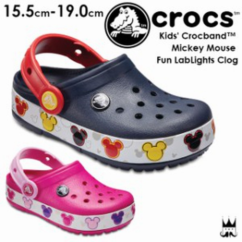 送料無料 キッズ 男の子 女の子 サンダル ディズニー Disney クロックス Crocs 4994 410 クロックバンド ミッキー ファン ラブ ライツ 通販 Lineポイント最大1 0 Get Lineショッピング