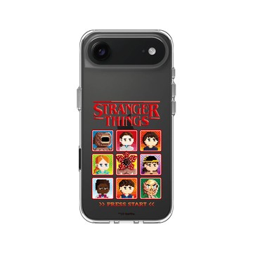 iPhone Air Clear Case（相機按鈕） 透明 - Stranger Things - 8 位元 - 角色選單