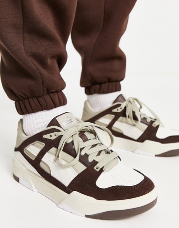 Puma Slipstream in off white and dark brown