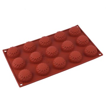 小菊花果凍模 D-073 15連小鄒菊布丁矽膠模具 4.2cm 蛋糕烘焙模具