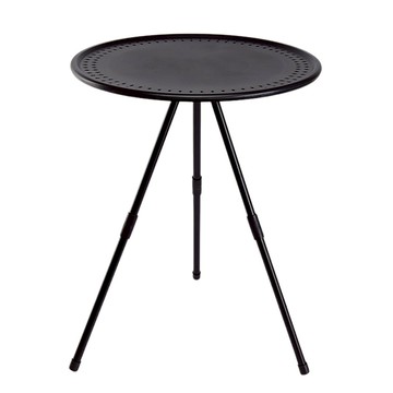 葉子小舖 露營便攜小圓桌  38 x 25~48cm  黑色  38cm