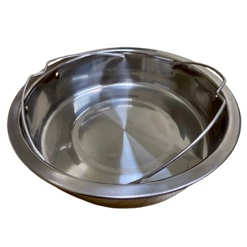 德利生活 不鏽鋼手提蒸盤 圓形單格  22cm  1個