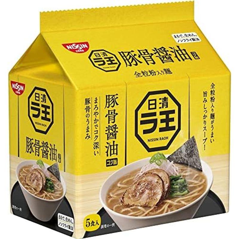 日清 ラ王 豚骨醤油 5食パック 500g ×6袋 (ラーメン 食品 袋麺)