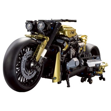 PRAND 闇夜幻影摩托車組裝玩具 科技相容積木 PB672110  混和顏色  1個