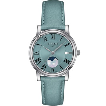 TISSOT 官方授權 T-Classic系列 CARSON 經典月相時尚女錶(T1222231635300)32mm