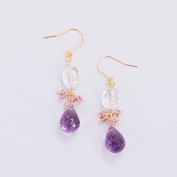 佩戴溫柔光芒 三色天然石耳飾